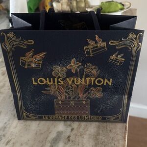 Louis Vuitton Midnight Blue and Gold Gift Bag